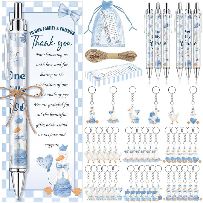 145 Pieces Silly Goose Baby Shower Favors for Guest Goose Ballpoint