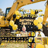 348 Pcs Construction 1st Birthday Decorations Dump Truck One Year