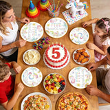 96 Pcs Magical Pastel Unicorn 5th Birthday Party Supplies Five is a