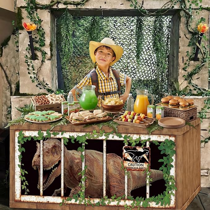 6 ft Dinosaur Tablecloth Dinosaur Birthday Decoration 72 x 30 Inches