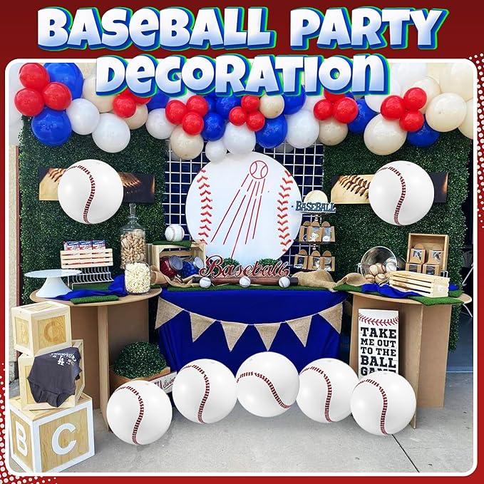 Inflatable Baseball Pack of 12 16 inch Baseball Beach Balls for