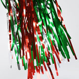 BRAVESHINE 2 Pack Fringe Backdrop Red Silver Green Christmas Party