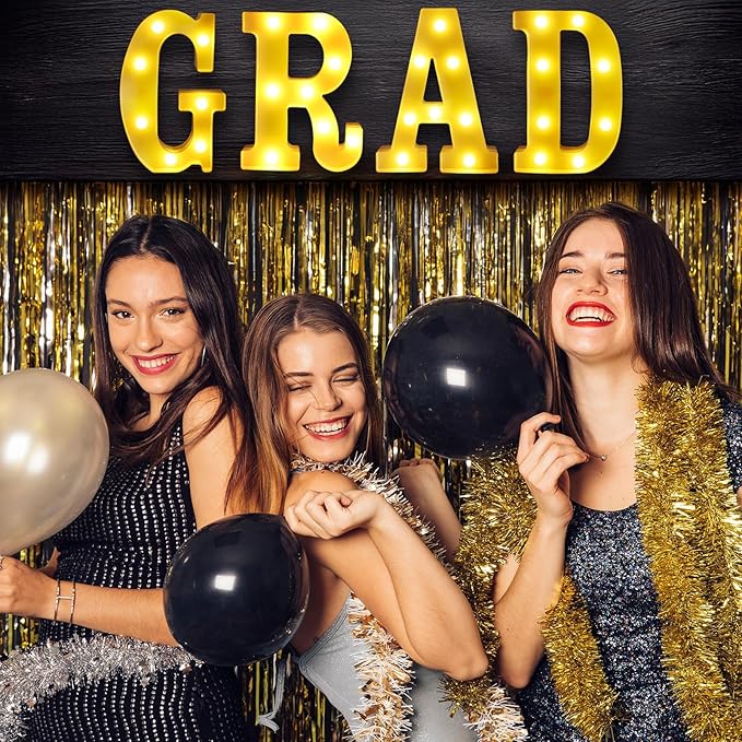LED Light Up Letters GRAD Sign for Graduation Party Decorations