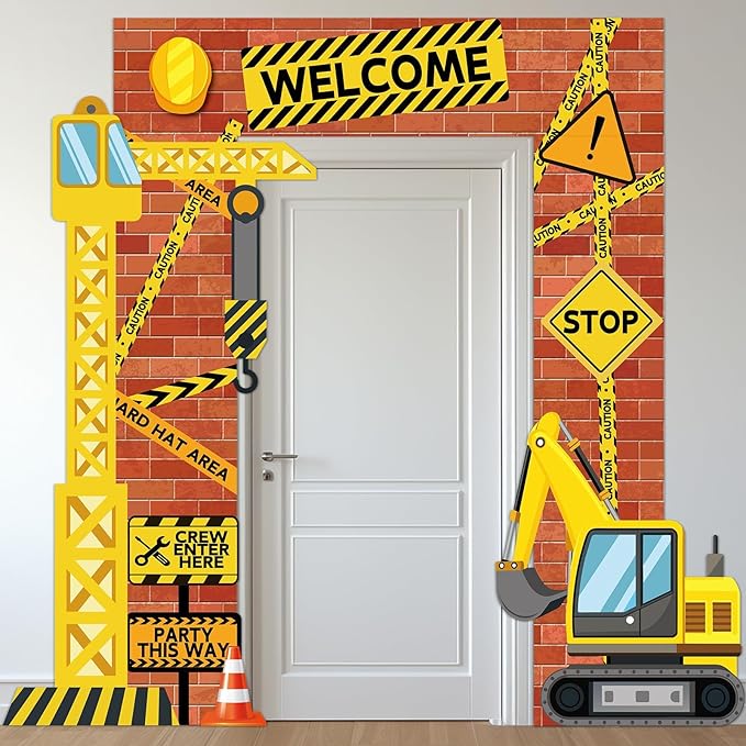 Construction Porch Sign Banner Construction Truck Party Hanging