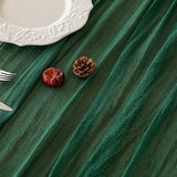 Keketoarrange 6pcs Emerald Green Table Runner Cheesecloth Gauze 120