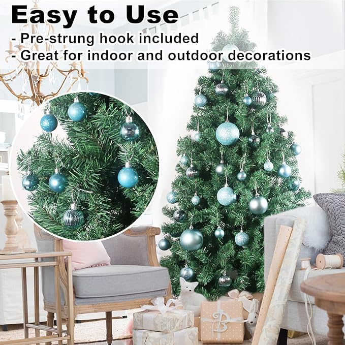 GameXcel Christmas Balls Ornaments for Xmas Tree - Shatterproof Christ