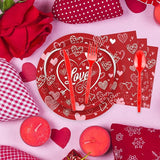 175 Pcs Valentine's Day Tableware Set Serves 25 Heart and Love