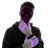 JOYIN Halloween Led Mask, Light Up Mask and Gloves for Cosplay Costume