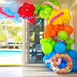 Neon Balloons Arch Garland Kit 138PCS Rainbow Pool Party Balloon