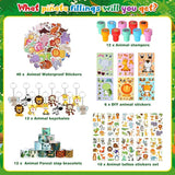 93 Pcs Jungle Safari Party Favors Include Wild One Piñata Stick