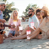 Alohastarttg 12 Pack Plastic Cups with lids and Straws Reusable 24 oz