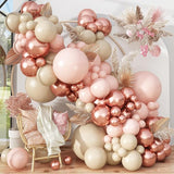Boho Balloon Arch Double Stuffed Blush Nude Rose Gold Boho Balloon