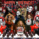 Horror Birthday Party Decorations 50 Pcs Halloween Theme Kit with