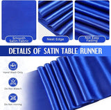 Breling 24 Pack Royal Blue Disposable Plastic Tablecloths and Satin