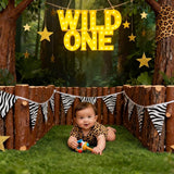 7 Pcs Wild One Birthday Party Decorations Wild One Neon Light Sign