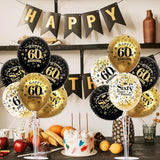 4 Set Black Gold Balloon Stand Kit for Birthday Decorations for 60th