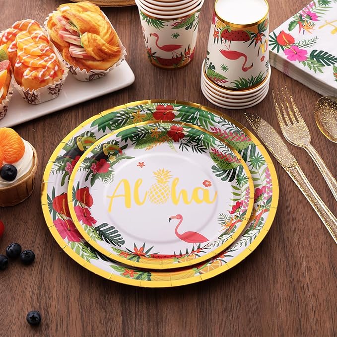 Hawaiian Luau Party Decorations Aloha Plates and Napkins Party