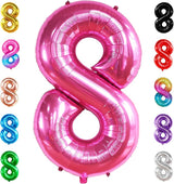 KatchOn, Giant Hot Pink 8 Balloon Number - 40 Inch | Hot Pink 8th