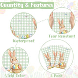 QZYL 3 Pack Easter Tablecloths, 54" x 108" Disposable Easter