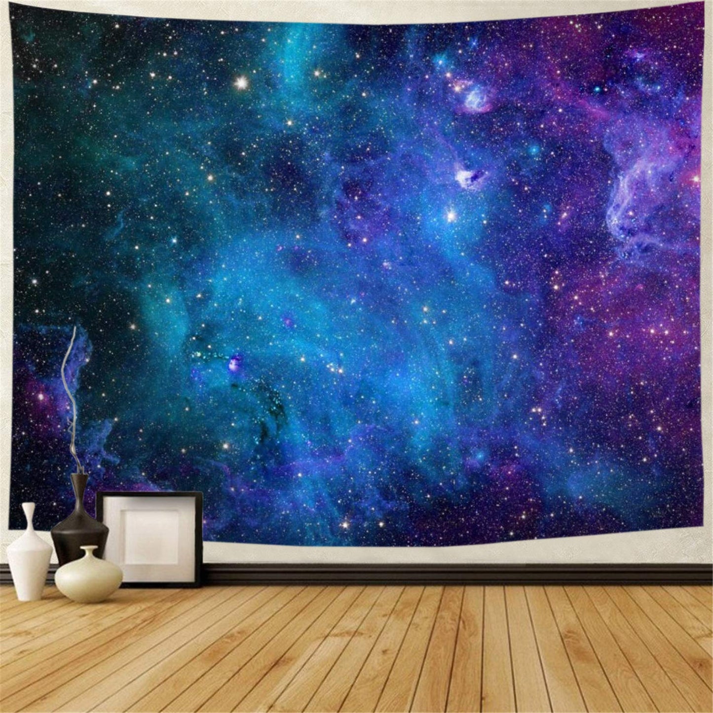 Lahasbja Galaxy Tapestry Blue Starry Sky Universe Space Tapestries