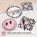 96 Pcs Two Cool Dude Birthday Party Decorations Pink 2nd Birthday