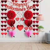 20 Packs Valentine's Day Swirl String Cutout with Garland Party