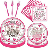 Valentines Day Plates and Napkins Party Decorations 96PCS Anti
