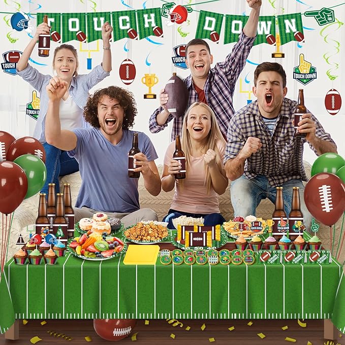 168 Pcs Football Party Decorations 2026 Football Party Supplies