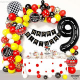 KatchOn, Giant Checkered Number 9 Balloon - 40 Inch | Foil 9 Birthday