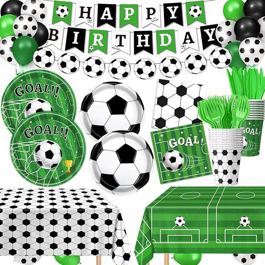 170 PCS Soccer Party Decorations Soccer Birthday Party Decorations