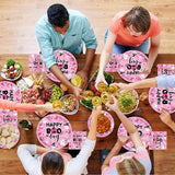 96Pcs Pink Halloween Birthday Party Decorations Halloween Happy Boo