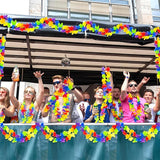 Arrowom Pride Accessories, 24pcs LGBTQ Floral Leis Decorations Bulk,