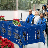 QZYL 4 Pack Graduation Tablecloth, 54" x 108" Blue Graduation Table