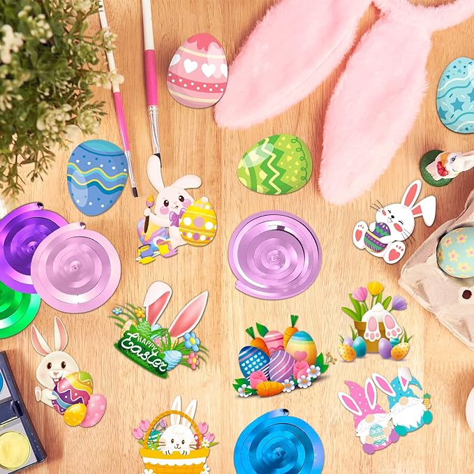 56 Pcs Easter Hanging Swirl Decorations Easter Party Hanging Swirls
