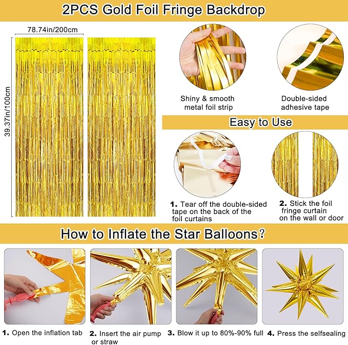 Black and Gold Birthday Decorations for Men Women Black Gold Party