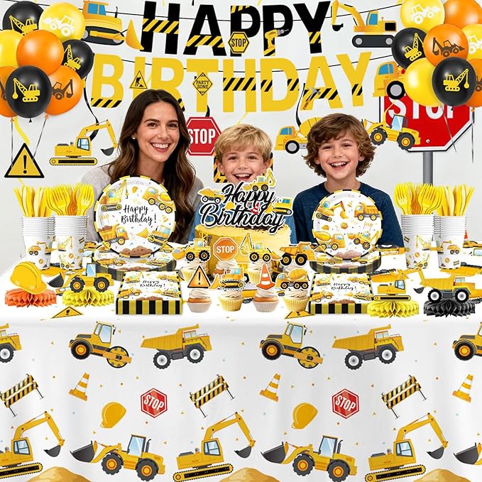Construction Birthday Party Supplies Plates Napkins Cups