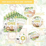 120PCS Wild One Party Supplies for Boys 1st Kids First Birthday