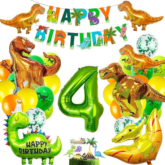 Dinosaur Birthday Party Supplies - Dinosaur Decorations, Foil