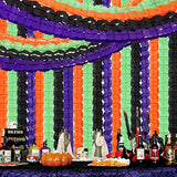 Black Purple Orange Green Halloween Party Decorations 157Ft Four