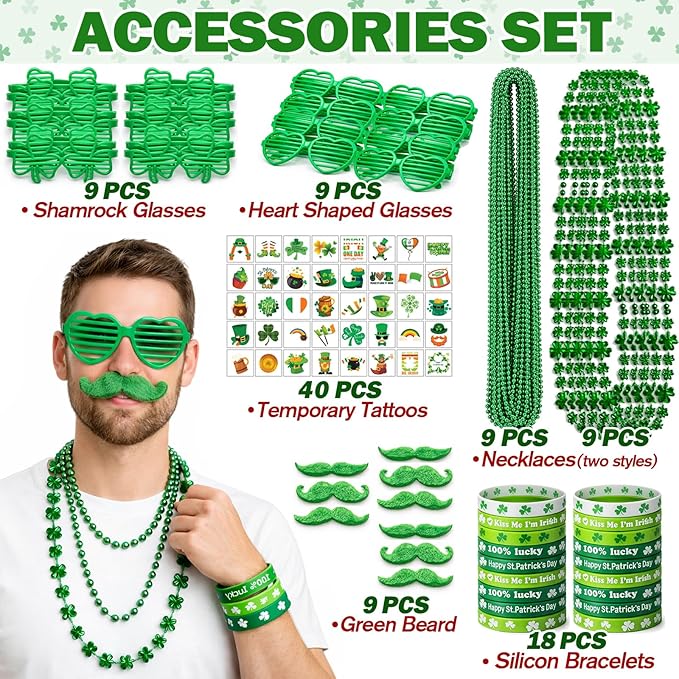 St Patricks Day Accessories St Patty's Day Party Supplies Include