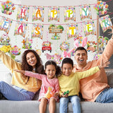 Easter Party Kit Decorations Supplies Happy Easter Rabbit Banner