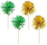 Gyufise 30Pcs Foil Firework Cupcake Toppers Sparkle Tinsel Cake #11