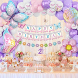 2nd Birthday Decorations for Girl 2 Year Old Bday Decor Girl