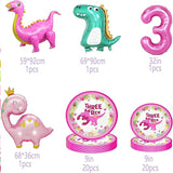 Pink Dinosaur Party Supplies For Girls 3rd Birthday Decorations