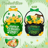50 Pcs St Patrick's Day Treat Bags Green Black Cauldron Plastic