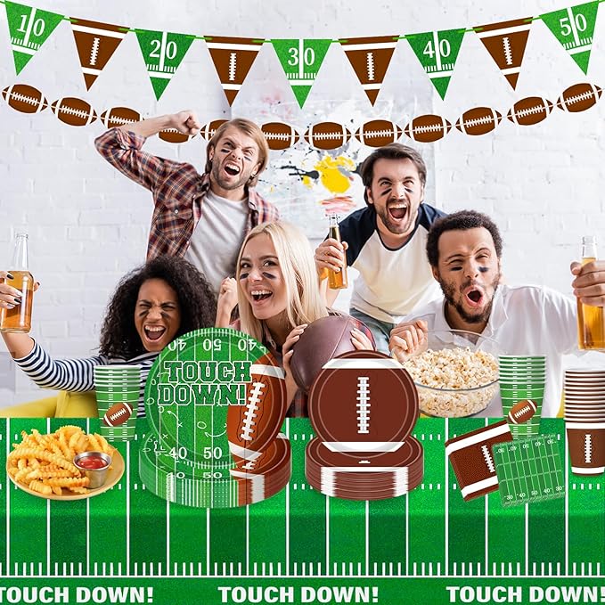 Football Party Decorations Football Party Supplies Kit Serve 24