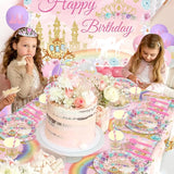 Princess Birthday Party Supplies Includes Backdrop Banner Plate