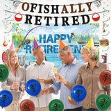 Retirement Party Decorations Men Women Ofishally Retired Banner