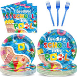 100 Pcs Pool Party Decoration for Goodbye School Hello Pool Paper