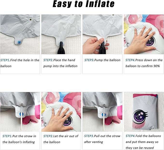 Self Standing Unicorn Animal 4D Foil Balloons For Unicorn Theme Kids